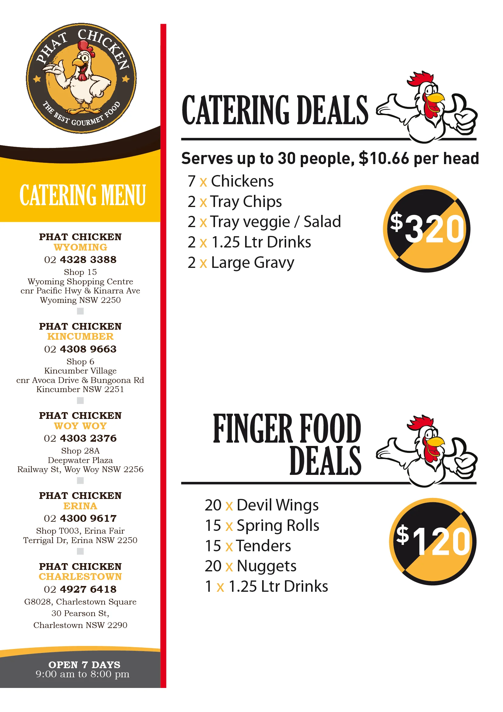 Phat Chicken Catering Deals