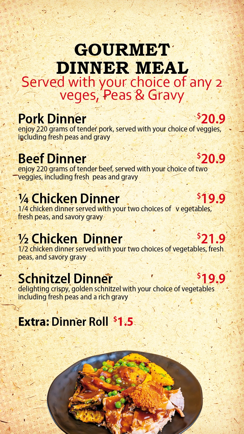 Phat Chicken menu | Groumet Dinner Meal