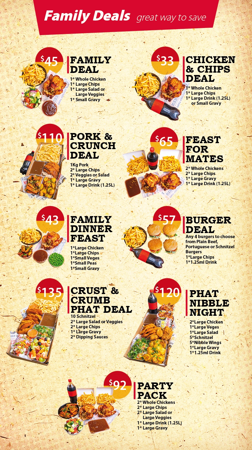 Phat Chicken menu | Family Deals